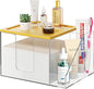 VITVITI Disposable Face Towel Holder Box, Acrylic Clean Skin Club Facial Towel Container, Large Disposable Face Towels Storage for Bathroom Vanity Makeup, Clear