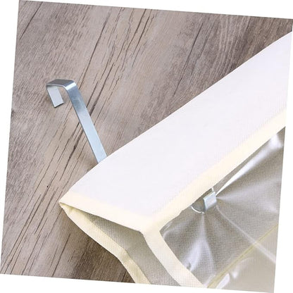 Over the Door Shoe Organizer with Large Capacity Space Saving Hanging Closet Rack for Shoes Slippers Accessories Quick Assembly Beige Storage Holder