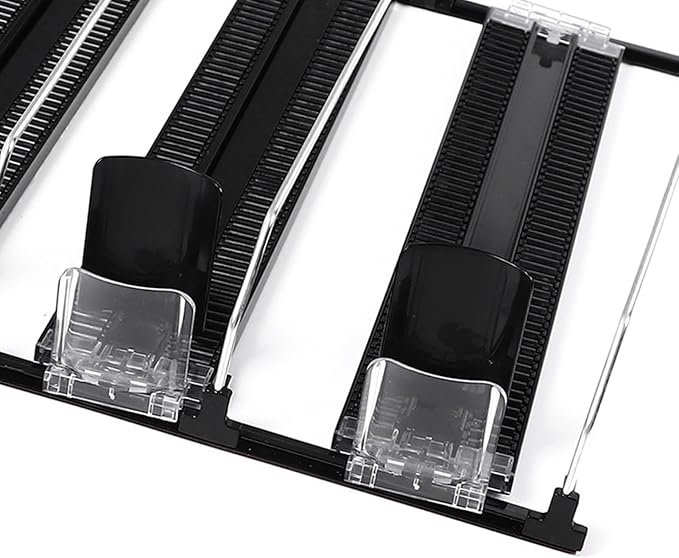 Adjustable Beverage Dispenser, Can and Bottle Organizer, Curved Spring Design, Holds Up to 6 Drinks, Easy Install for Fridge or Pantry (3Pcs)