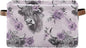 Large Storage Basket Highland Cow Purple Flower Storage Bin Cube Canvas Fabric Organizer Handles Collapsible for Clothes Toys Bedroom Decorative