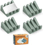Self Draining Soap Dish Holder,Silicone Soap Dish,for Bathroom,Kitchen, Sponges，Can Extend Soap Life，Keep Soap Bars Dry and Easy Cleaning (N-Green,4-Pack)
