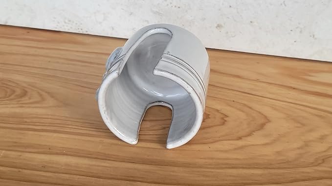 Fleur De Lis Sponge Holder for Sink White French Country Farmhouse Decor Compact Handmade Drain Rack (White)