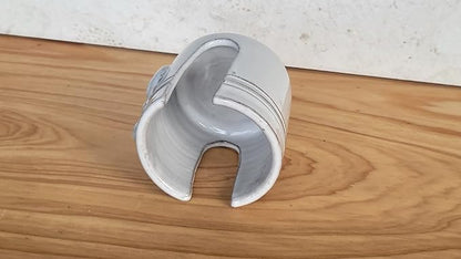 Fleur De Lis Sponge Holder for Sink White French Country Farmhouse Decor Compact Handmade Drain Rack (White)