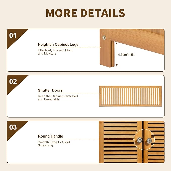 Bamboo Shoe Cabinet 7 Tier Free Standing Shoe Storage Cabinet Shoe Organizers Shoe Storage Cabinet with Door for Entryway Hallway Living Room Bedroom (7 Tier)