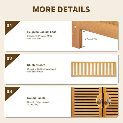 Bamboo Shoe Cabinet 7 Tier Free Standing Shoe Storage Cabinet Shoe Organizers Shoe Storage Cabinet with Door for Entryway Hallway Living Room Bedroom (7 Tier)
