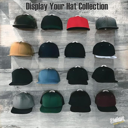 Hat Hangers for Wall, Stronge Adhesive Hat Holders Display, No Driling Caps Holder Organizer, 10 Pack Hat Hook for Baseball Caps, Wall Mounted Cap Rack, Translucent Black