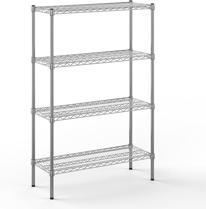 14" Deep x 36" Wide x 54" Height Wire Shelving Kit | 4-Tier | NSF Commercial Storage Rack Unit