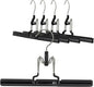 Mawa by Reston Lloyd Non-Slip Space-Saving Clothes Hanger with Clamp For Pants & Skirts, Style M/26, Set of 5, Black