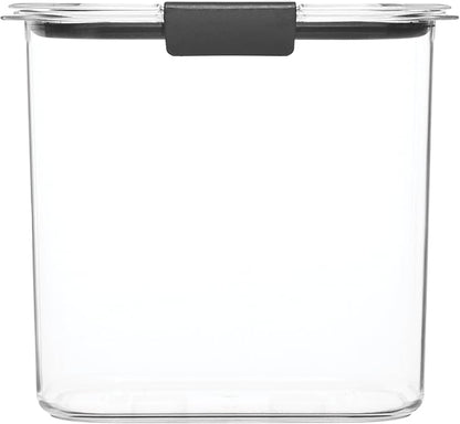 Rubbermaid Brilliance 12-Cup Airtight Food Storage Container,Perfect for Pantry Staples,Clear/Grey,(Pack of 2)