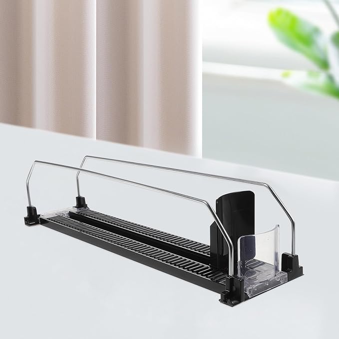 Hemobllo Beverage Can Dispenser Rack Automatic Vending Machine Pusher Tray Rack Soda Can Organizer Beverage Can Rack Pull Out Cabinet Shelf