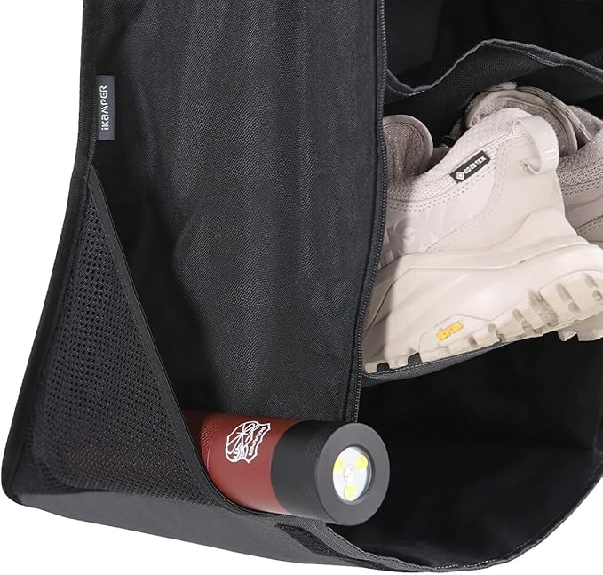 iKamper Shoe Rack | Hanging Camping Shoe & Clothing Organizer for Rooftop Tents | Keeps Footwear Off the Ground | Water-Resistant with Quick-Dry Mesh Pockets