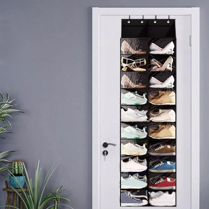 Over The Door Shoe Organizer 10 Shelf Hanging Shoe Organizer for Farmhouse