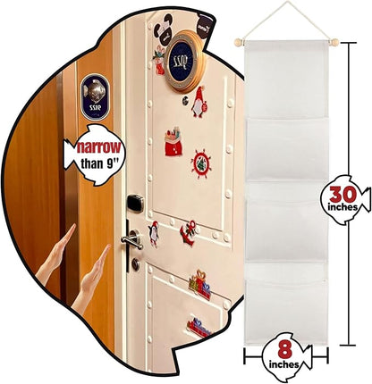 RUNROLE 8 Inch Narrow Fish Extender to Right Fit the Cabin Door - 1, 2, 3, 4, 5 Pocket, Blank White for Easy Customization, 2026 &2027 FE for Gift Exchanges and Pixie Dust