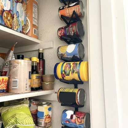 Wall-Mounted Vertical Can Rack Organizer - Holder for Standard 14–16 oz Cans, Space Saving Pantry Storage System for Walls (3PC)
