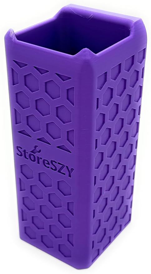 Magnetic Zip Tie Holder – Tool Organizer with Rubberized Magnets | Multiple Sizes & Colors for Garage, Shop, or Toolbox Storage (Purple, Tall)