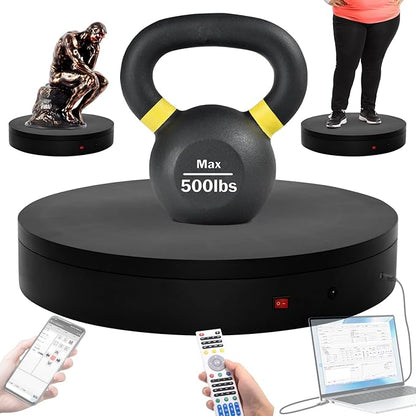 Programmable Large Motorized Electric Turntable Command-Controlled Rotating Platform Photography Turntable Secondary Development Motorized Electric Lazy Susan for 3D Scaner or Photography with API