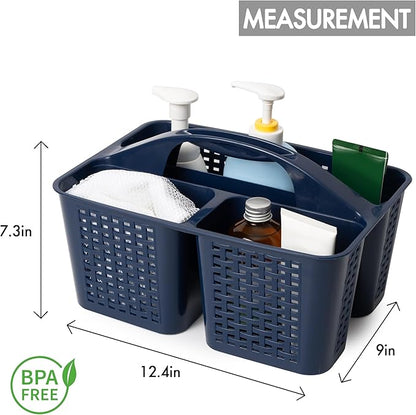 Tiawudi Portable Shower Caddy, Caddy Organizer with Handle, Plastic Shower Basket Hold Soap, Shampoo, Hair Supplies and Beauty Products, Cleaning Supplies Organizer for Home, Dorm, Shelf and Cabinet