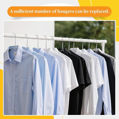 30 Pcs Dry Cleaner Hangers with Tubes - 16" Wire Hangers White Tube with Strong 15 Gauge Wire Bulk for Pants Caped Suit & Strut Home or Dry Cleaners (Silver)
