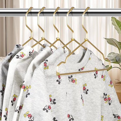 VWV Gold Aluminum Hangers, 20 Pack Baby Hangers，12.6 Inch Children Baby Hanger, Sturdy Metal Children Clothes Hangers for Wardrobe, Space-Saving Toddler Hanger