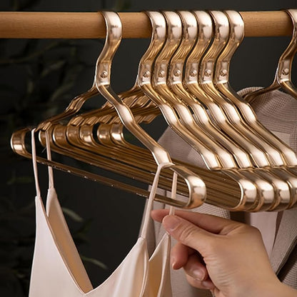 20 Pack Gold Aluminum Coat Hangers, 16.5” Premium Matte Hanger, Lightweight Smooth & Sturdy for Standard Size Suits, Clothing, Jacket, Pant, Dress, Shirts, Skirts