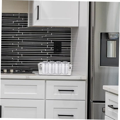COLLBATH Refrigerator Organizer Bin for Cans Space-saving Clear Beverage Dispenser Holder Efficient Drawer Design for Easy Access to Soda Juices and Drinks Construction