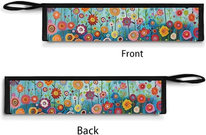 Cutlery Storage Bag Travel Silverware Cloth Bags for Travel Tableware Carrying Bag Travel Silverware Case Utensil Pouch Utensil Case,Floral Field