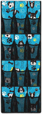 Generic Blue Dog Bed Organizer Hanging Pocket Strong Door Storage Organizer Heavy Duty Over Door Storage Organizer with Waterproof Pockets for Room Behind the Door