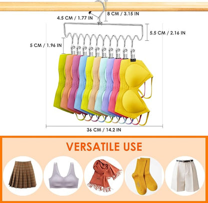 Pants Hangers Space Saving with Clips,Closet Organizers and Storage,20 Non-Slip Rubber Clips Metal Legging Organizer for Jeans Skirt Home Essentials,Dorm Room Essentials for College Students Girls Guy