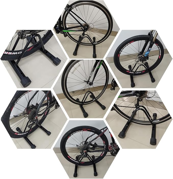 Heavy-Duty Bicycle Parking Stand – Floor & Wall Mounted Rack for Mountain, Road, and Kids Bikes – Rustproof Carbon Steel Frame with Non-Slip Base