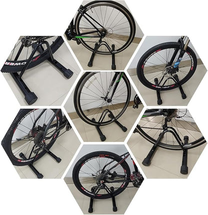 Heavy-Duty Bicycle Parking Stand – Floor & Wall Mounted Rack for Mountain, Road, and Kids Bikes – Rustproof Carbon Steel Frame with Non-Slip Base