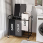 180L Laundry Sorter 3 Section – Heavy Duty Rolling Laundry Basket with Lockable Wheels and Lid, 3 Large Separate Removable Bags, Laundry Hamper Cart for Laundry Room Organizer (Multicolor)