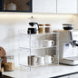 BestYiJo 3-Tier Coffee Station Organizer Countertup - Spacious Acrylic Storage Shelf for Coffee Bar & Kitchen, Holds Mugs, Beans, Syrups, Cups, Stirrers – Compact & Durable Design
