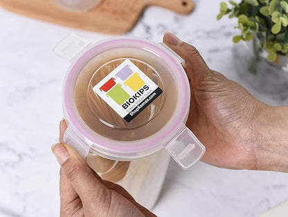 Komax Biokips Spaghetti Container Storage Noodle/Pasta Container 44oz (set of 4) - Airtight, Leakproof with Locking Lids - BPA Free Plastic - Microwave, Freezer, and Dishwasher Safe Pasta Holder