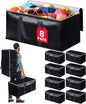 StoreHappily Heavy-Duty & Extra Capacity Moving Bags with Backpack Straps, Storage Totes with Double Zipper & Strong Handles, Packing Bags Alternative to Moving Boxes, Moving Supplies (8 Pack, Black)