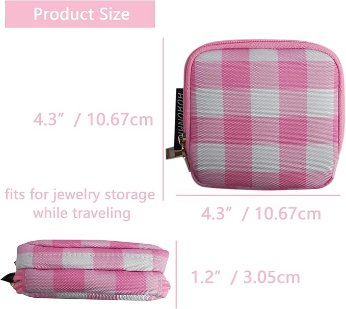Travel Jewelry Case Small Jewelry Organizer Purse Jewelry Bag Women Christmas Gifts Jewelry Purse for Bracelet Rings Earring Necklace