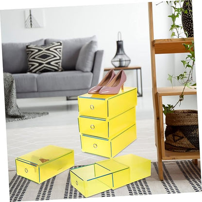 Drawer Shoe Box Set 5 Pack Sneaker Storage Dividers Storage Drawers Transparent Plastic Organizer
