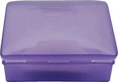 American Comb: Soap Box - Made in The USA - Travel Soapbox with Hinged Lid and Secure Latch Durable Storage Container - Purple