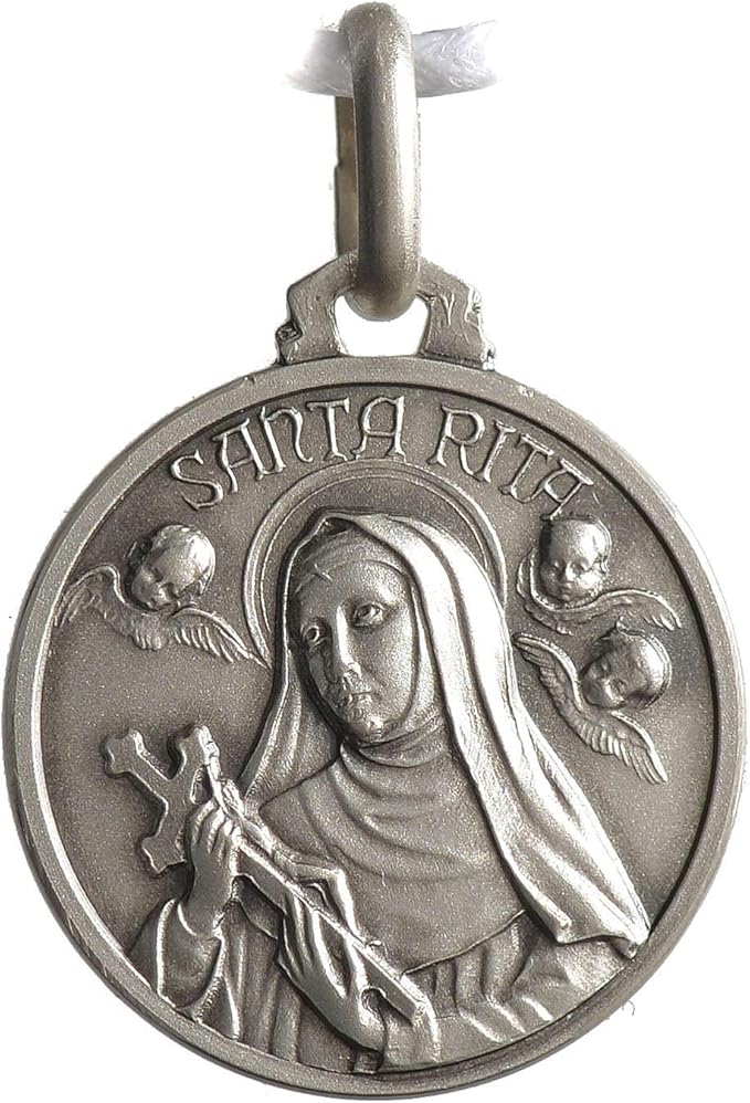 Holyart Medal of Saint Rita 925 Silver, 21 mm (0.826 inc.)