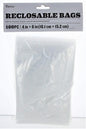 Reclosable Bags 100/Pkg-4"X6" Clear