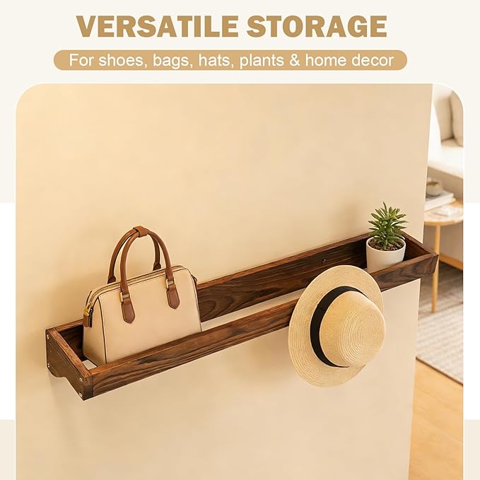 3 Pcs Wall Mounted Shoe Rack, 30 Inch Wall Mounted Shoes Storage Organizer Space Saving for Mudroom Entryway Closet
