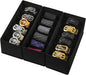 3 Pack Fabric Belt Organizer with 6 Grids per Organizer, Foldable Drawer Organizers for Closet and Drawer, Belt and Tie Holder - Black