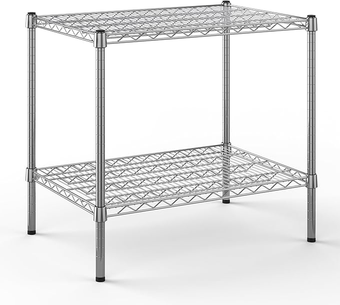 21" Deep x 30" Wide x 27" Height Wire Shelving Kit | 2-Tier | NSF Commercial Storage Rack Unit