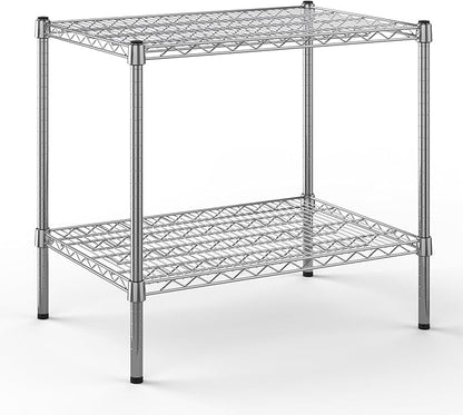 21" Deep x 30" Wide x 27" Height Wire Shelving Kit | 2-Tier | NSF Commercial Storage Rack Unit
