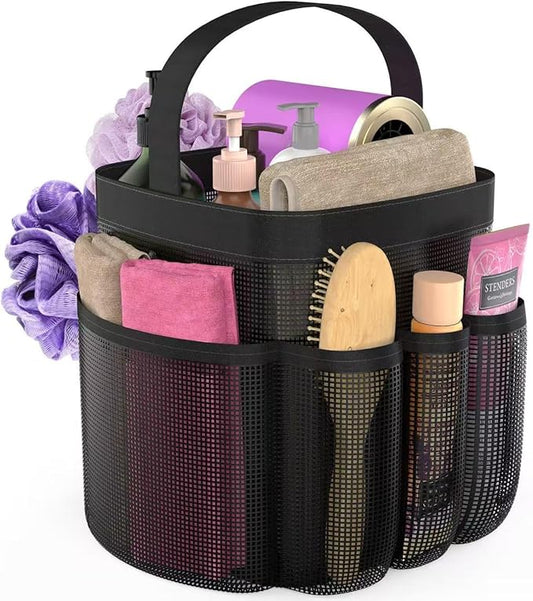 Mesh Shower Caddy Portable with 8 Upgraded Deeper Pockets,Hanging Caddy Dorm Basket, Quick Dry Shower Bag