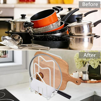 Chopping Board Organizer Stand Holder (White)