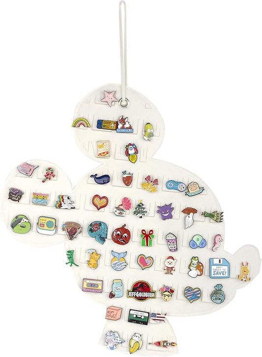 Hanging Brooch Organizer - Enamel Pin Display, Cute Cartoon Shape Storage Holder for Brooch Pins (Beige-Mouse)