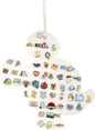 Hanging Brooch Organizer - Enamel Pin Display, Cute Cartoon Shape Storage Holder for Brooch Pins (Beige-Mouse)
