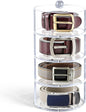 Belt Organizer, 4-Tier Acrylic Belt Storage & Holder for Closet, Clear Acrylic Display Case with Dust Cover for Belts