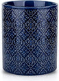 KOOV Kitchen Utensil Holder, Large Utensil Holders for Countertop, 6 x 7 Inches Ceramic Utensil Crock, Deep and Stable, Cooking Utensil Holder, Embossed Pattern (BLue)