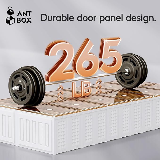 ANTBOX Foldable Shoe Rack Cabinet with Clear Doors, Extra Large Shoe Organizer for Entryway & Closet, Portable Dust-Free Storage Shelf Holds 32 Pairs (X-Large 32 Pairs)